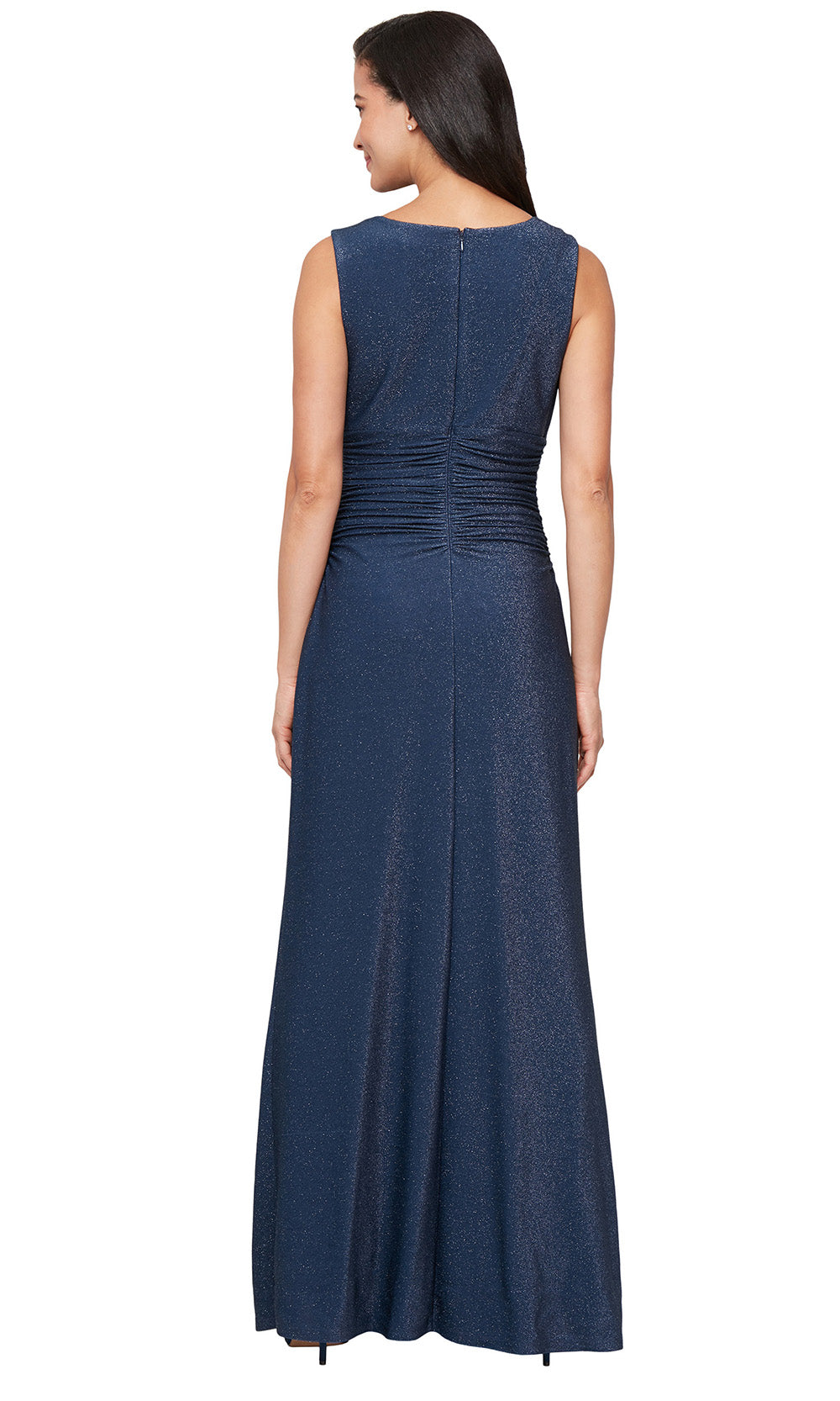 S.L. Fashions 9127294 - Long Dress: 70% Nylon, 25% Polyester, 5% Spandex Lining: 100% Polyester Sheath Dress - Ruched Bodice, Wide Straps, Draped Jacket Overlay, Concealed Back Zipper ADASA S.L. Fashions 9127294 - Long Dress: 70% Nylon, 25% Polyester, 5% Spandex Lining: 100% Polyester Sheath Dress - Ruched Bodice, Wide Straps, Draped Jacket Overlay, Concealed Back Zipper ADASA