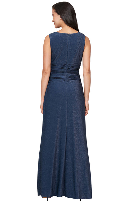 S.L. Fashions 9127294 - Overlay Jacket Sleeveless Ruched Gown Formal Gowns