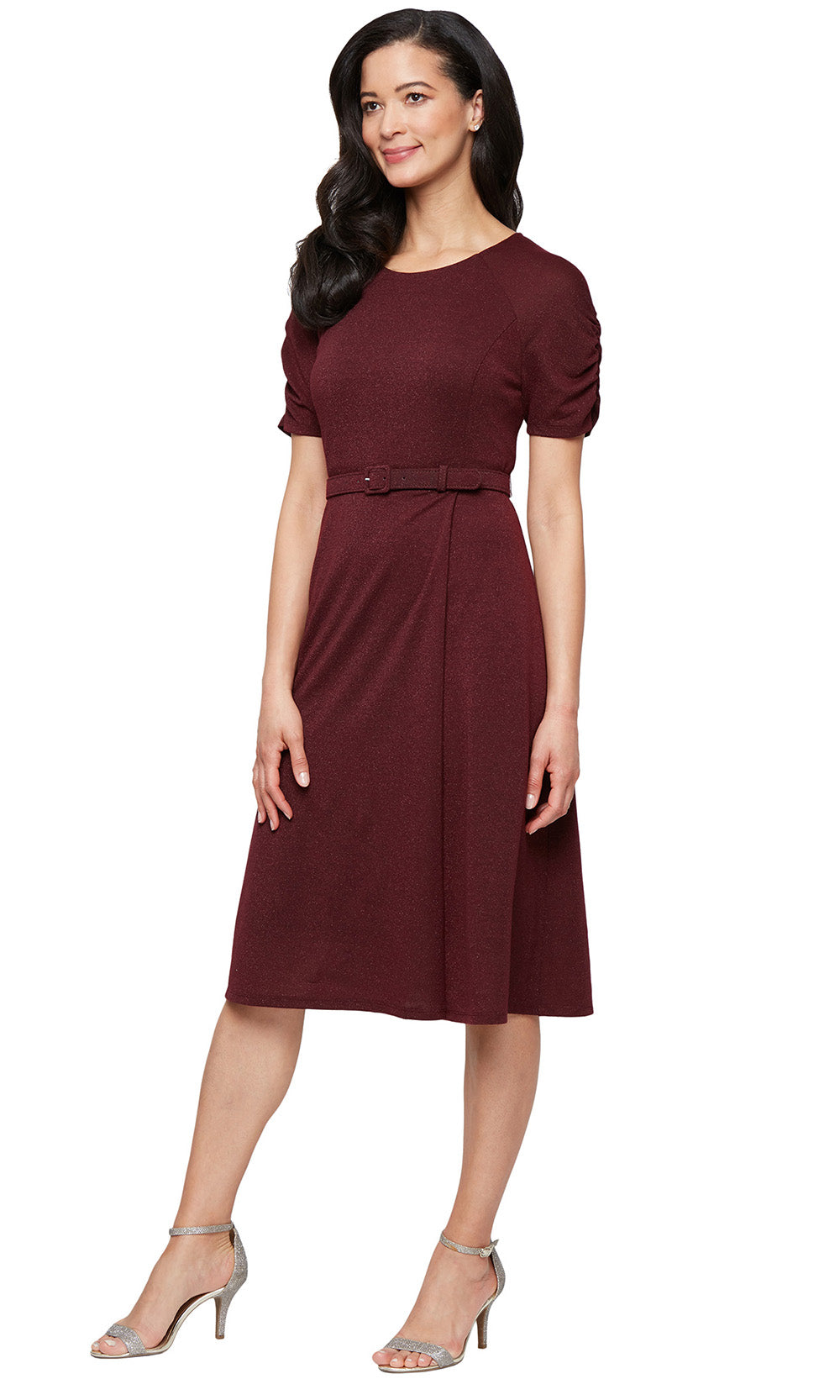 S.L. Fashions 9128106 - Short Sleeve Knee-Length Formal Dress Homecoming Dresses