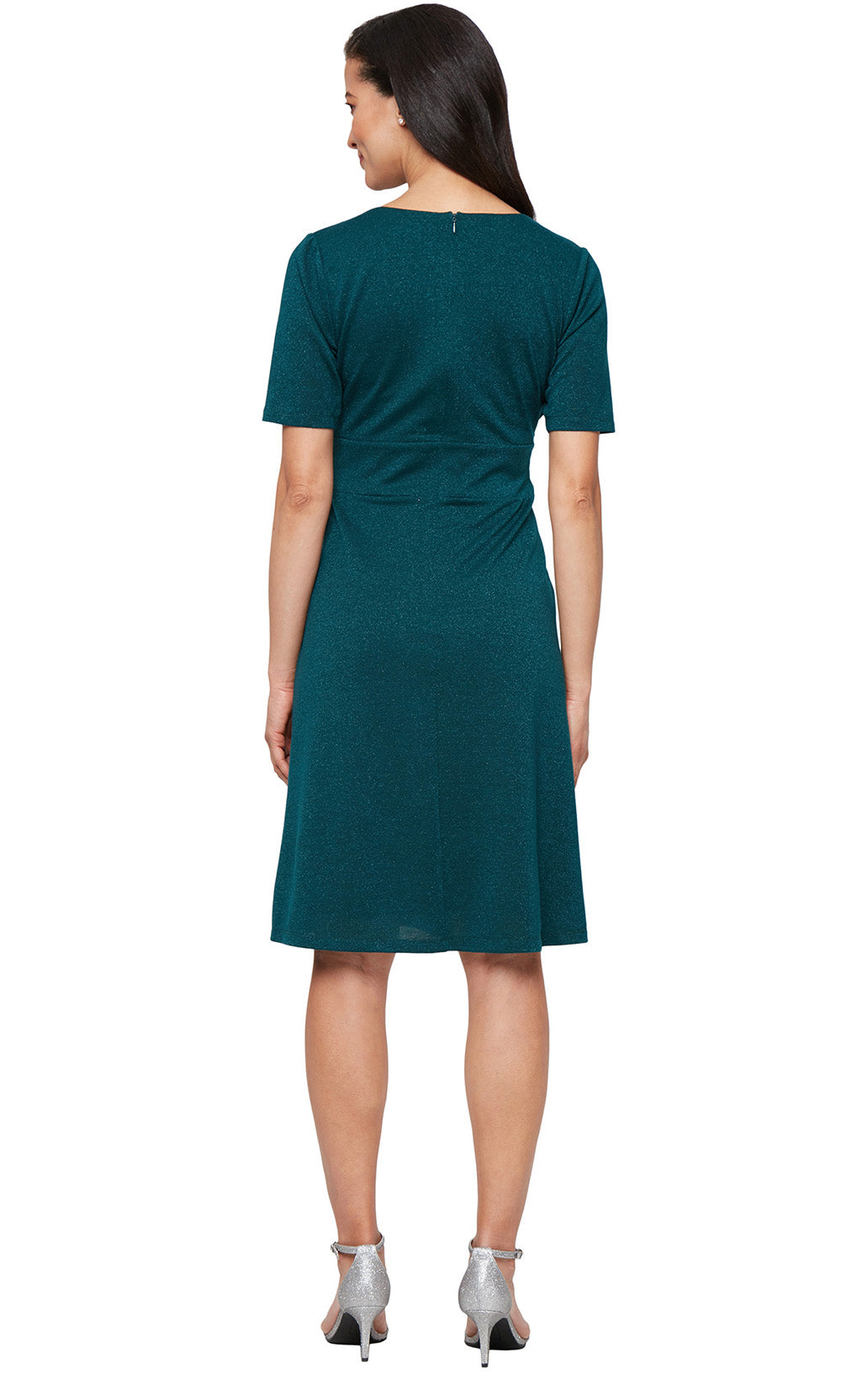 S.L. Fashions 9128108 - Ruched Waist Knee-Length Dress Homecoming Dresses