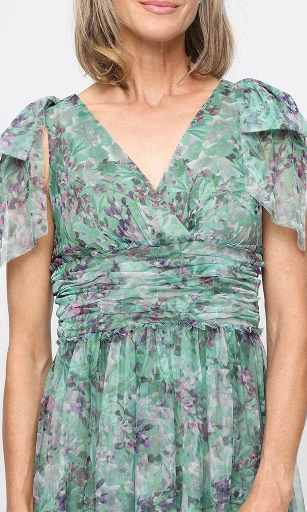 S.L. Fashions Dresses (SLNY) 9132148 - Double Tier Hem Floral Dress Party Dresses