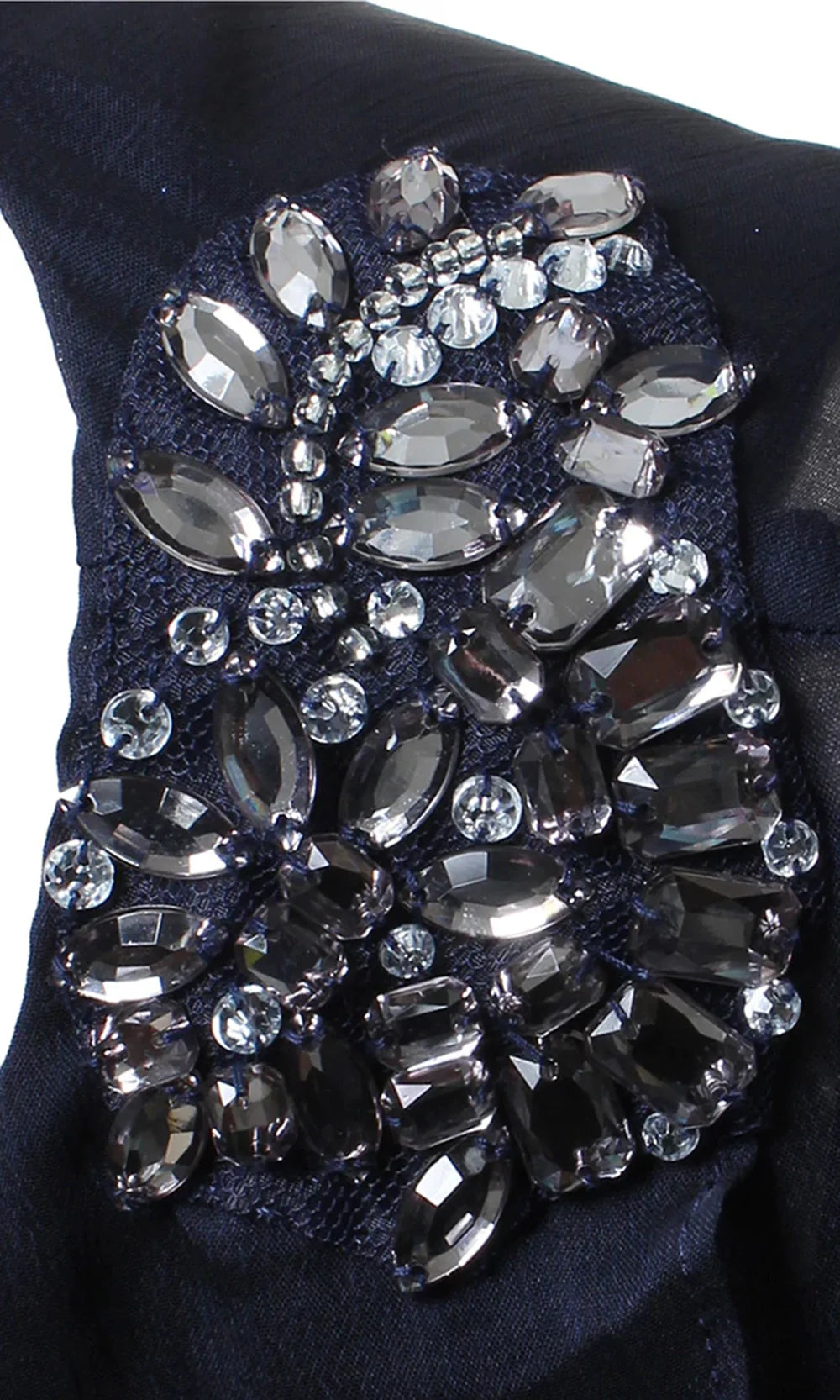 S.L. Fashions Dresses (SLNY) 9133256 - Glitter Tulip Overlay Long Dress Mother of the Bride Dresses in Navy 