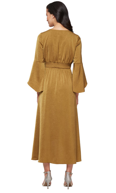 S.L. Fashions 9150131 - Surplice V-Neck High Low A-line Dress Wedding Guest