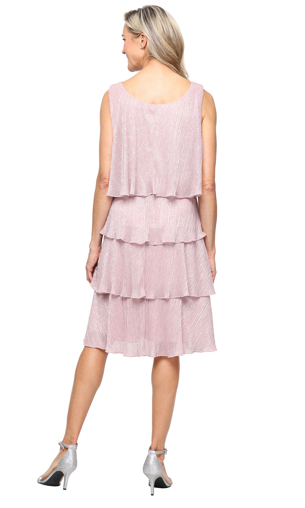 S.L. Fashions Dresses (SLNY) 9155270 - Tiered A-Line Sleeveless Dress Cocktail Dresses