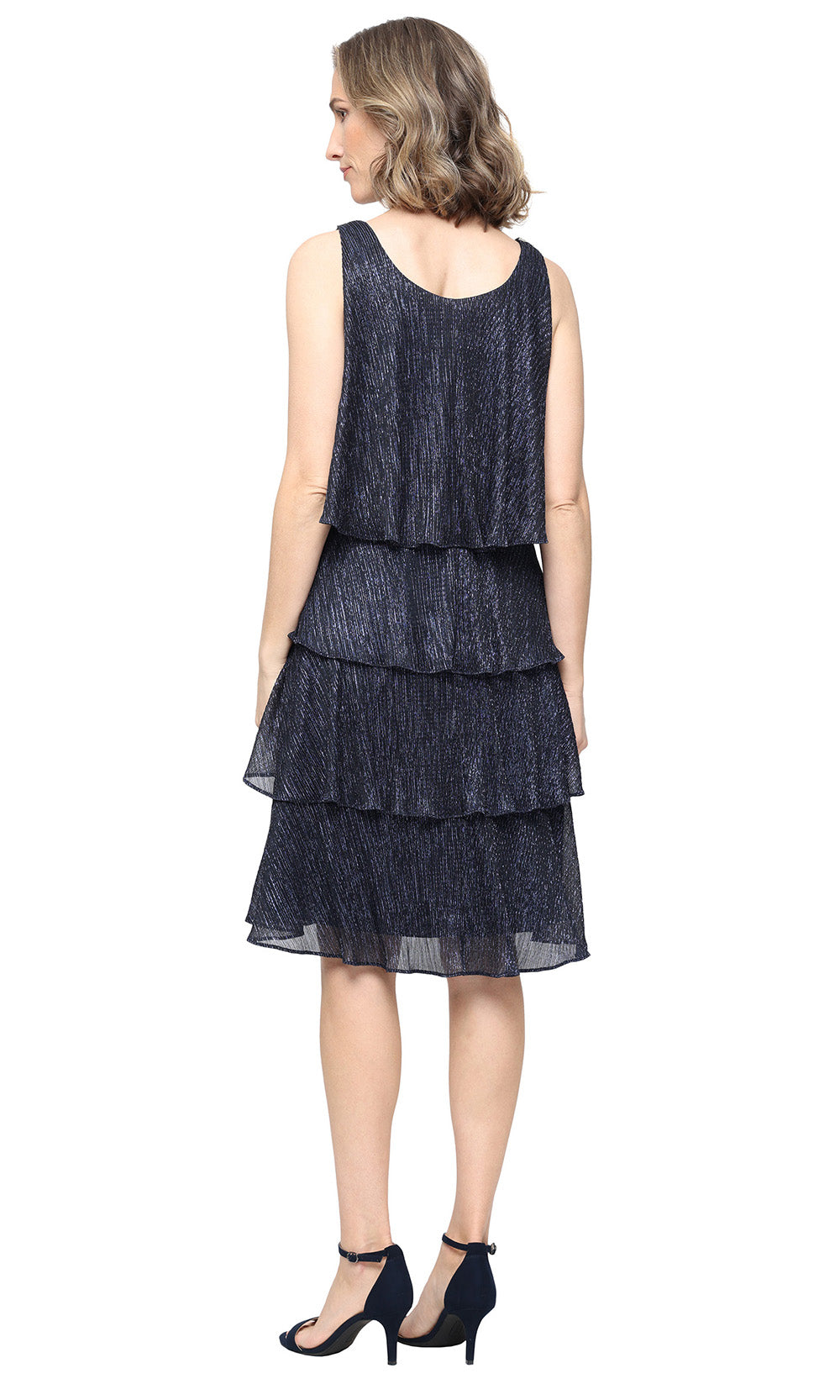 S.L. Fashions Dresses (SLNY) 9155270 - Tiered A-Line Sleeveless Dress Cocktail Dresses