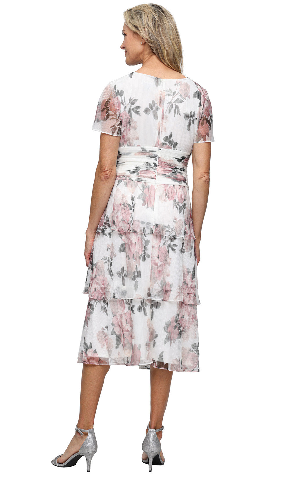 S.L. Fashions Dresses (SLNY) 9455288 - Flutter Sleeve Floral Formal Dress Cocktail Dresses