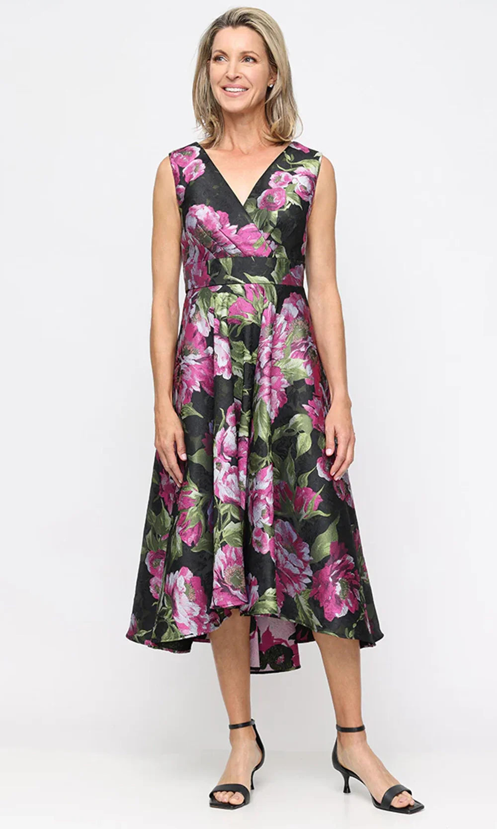 S.L. Fashions Dresses (SLNY) 9181181 - Printed Jacquard A-Line Dress Cocktail Dresses in Black Multi