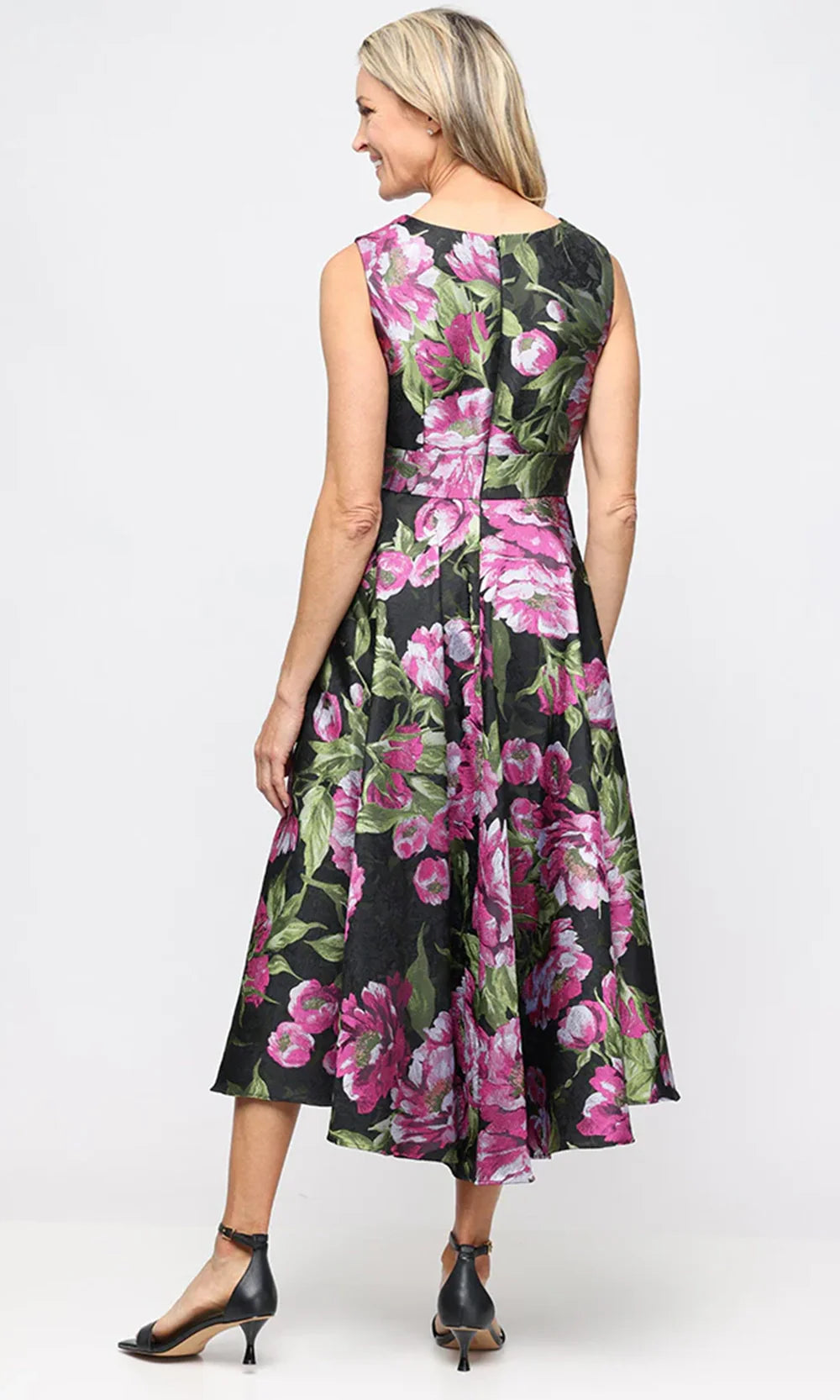 S.L. Fashions Dresses (SLNY) 9181181 - Printed Jacquard A-Line Dress Cocktail Dresses in Black Multi