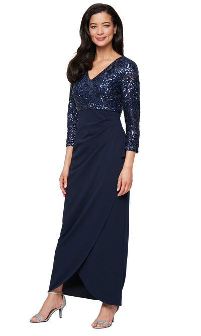 S.L. Fashions 9196489 - Three-Quarter Sleeve Embellished Gown Mother of the Bride Dresses