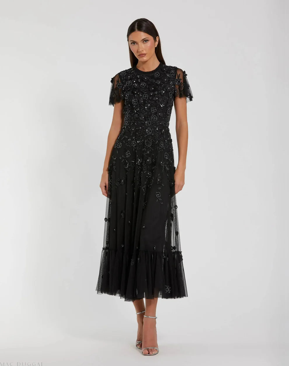 Mac Duggal 9212 - Sequin Embellished Floral Dress
