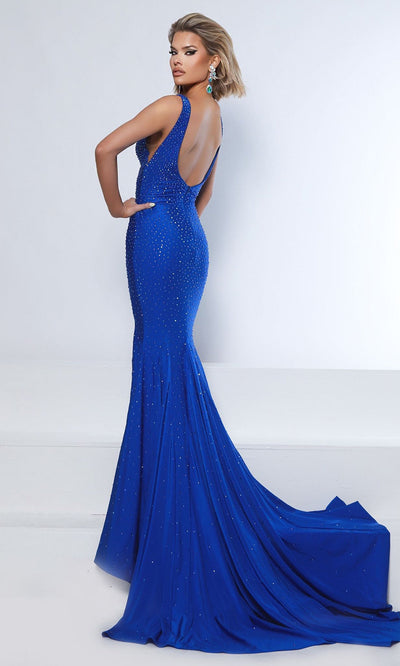 Johnathan Kayne 9213A - Scoop Back Beaded Long Gown Prom Dresses