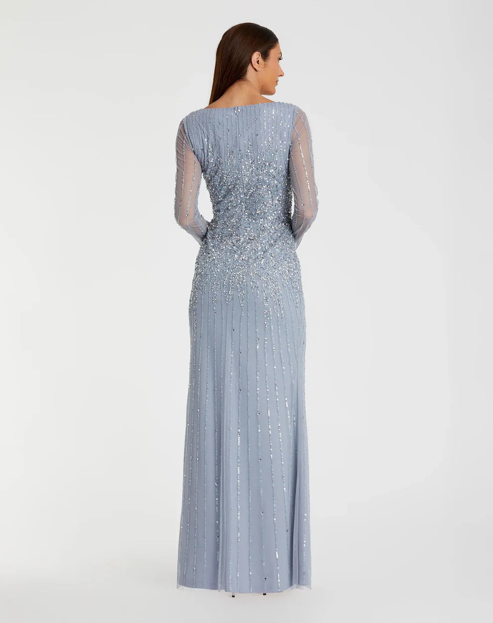 Mac Duggal 9226 - Sequined Column Evening Dress