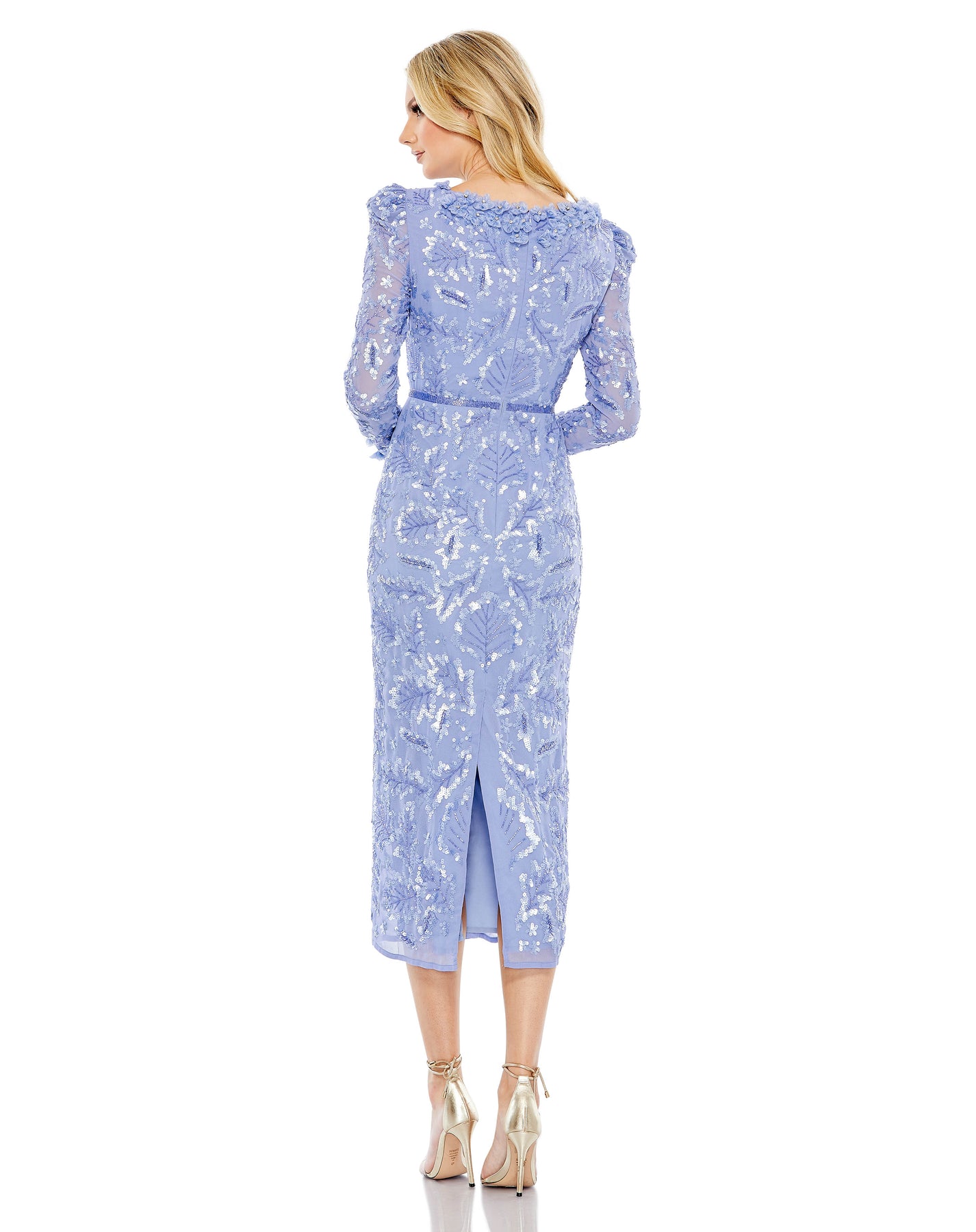 Mac Duggal 93595 - Long Sleeve Sequined Dress