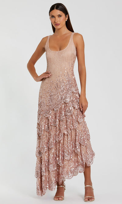 Mac Duggal 94195 - Sleeveless Sequin High Low Gown Formal Gowns