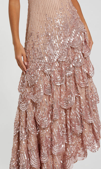Mac Duggal 94195 - Sleeveless Sequin High Low Gown Formal Gowns