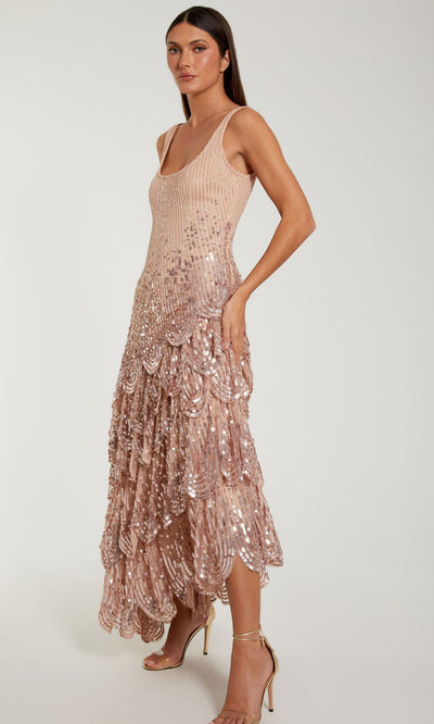 Mac Duggal 94195 - Sleeveless Sequin High Low Gown Formal Gowns