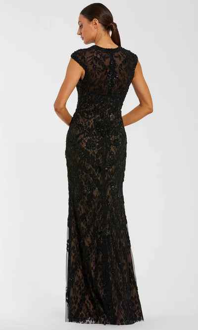 Mac Duggal 94276 - Embellished Lace Jewel Neck Dress Formal Gowns