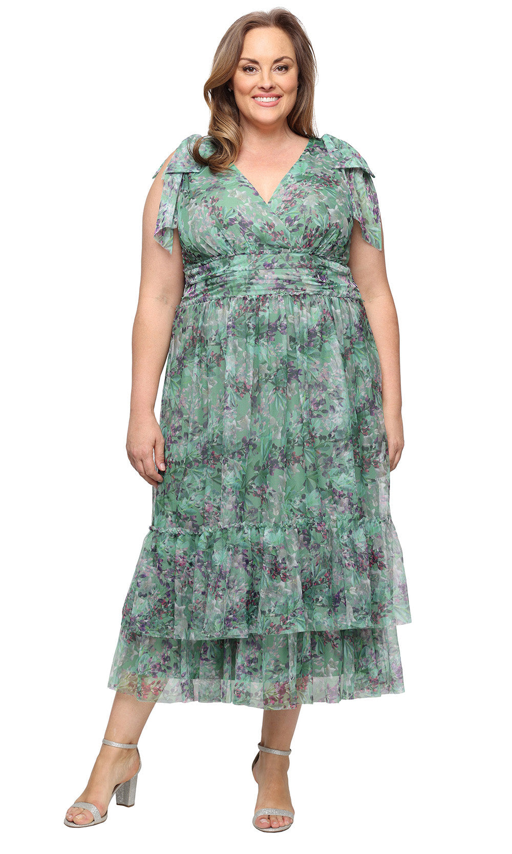 S.L. Fashions Dresses (SLNY) 9432148 - Bow Strap Floral A-Line Dress Party Dresses