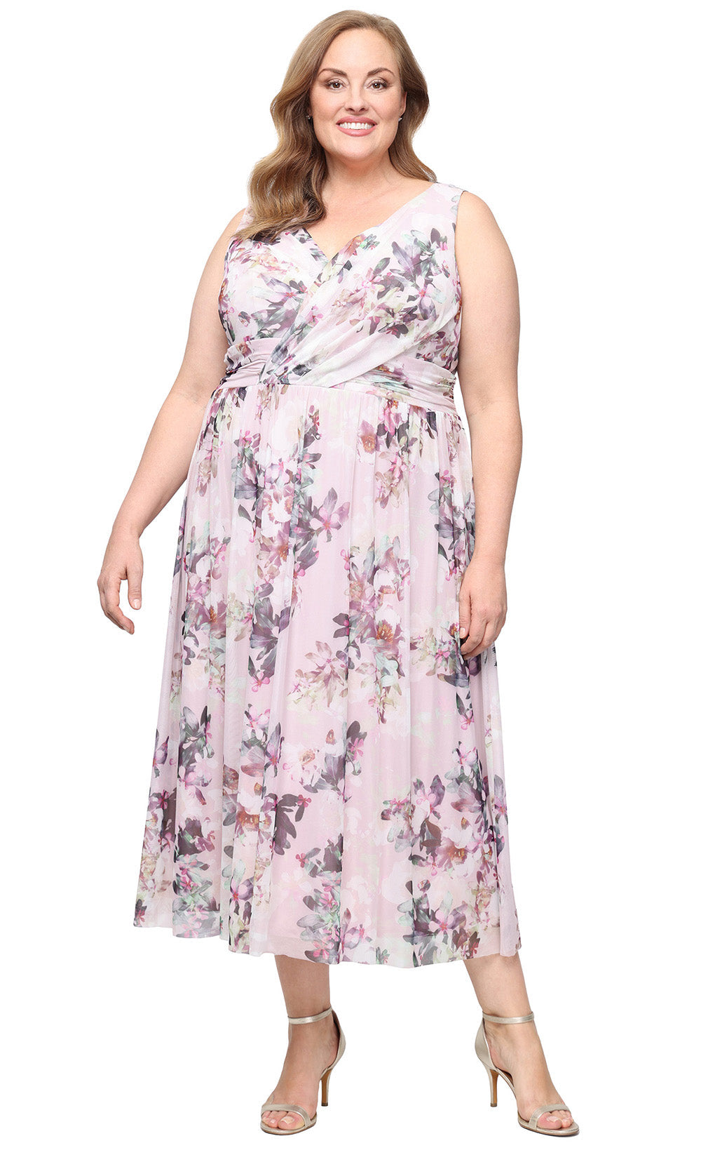 S.L. Fashions Dresses (SLNY) 9432149 - Surplice Floral A-Line Dress Cocktail Dresses