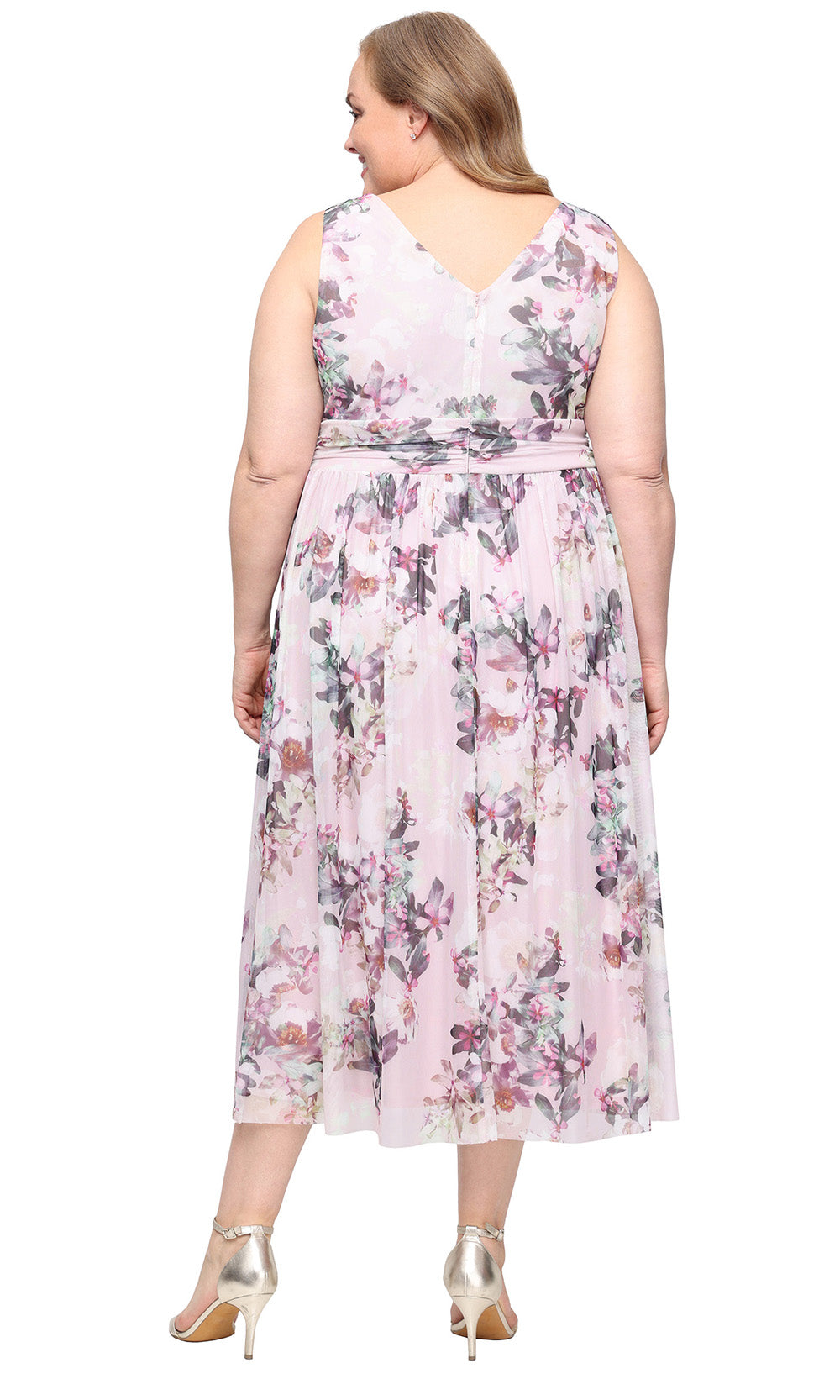S.L. Fashions Dresses (SLNY) 9432149 - Surplice Floral A-Line Dress Cocktail Dresses