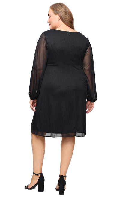 S.L. Fashions 9433273 - Sheath Skirt V-Neckline Formal Dress Wedding Guest