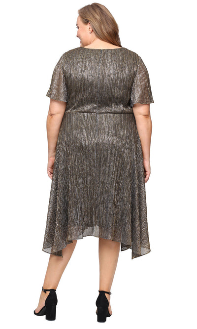 S.L. Fashions 9455271 - Flutter Sleeve Handkerchief Hem Dress Wedding Guest