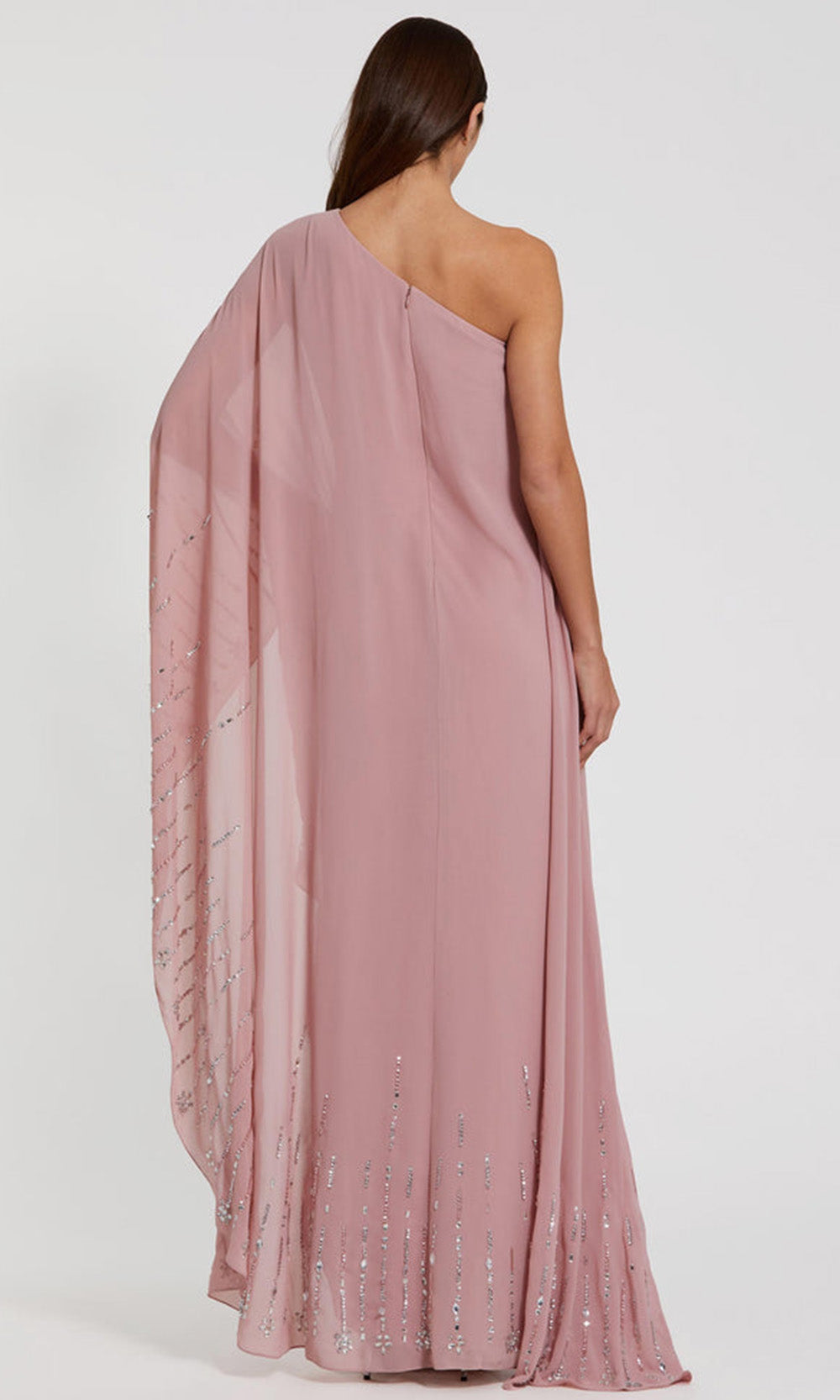 Mac Duggal 9517 - Kaftan Asymmetric Neck High Low Gown Mother of the Bride Dresses in Pink