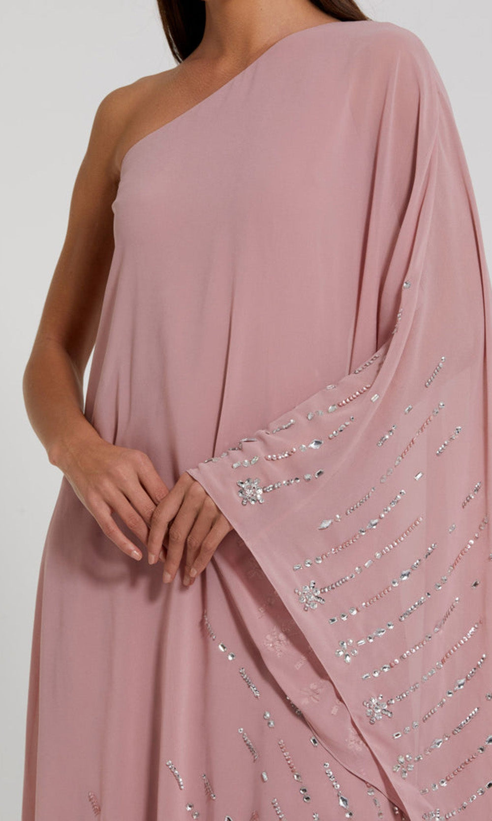 Mac Duggal 9517 - Kaftan Asymmetric Neck High Low Gown Mother of the Bride Dresses in Pink
