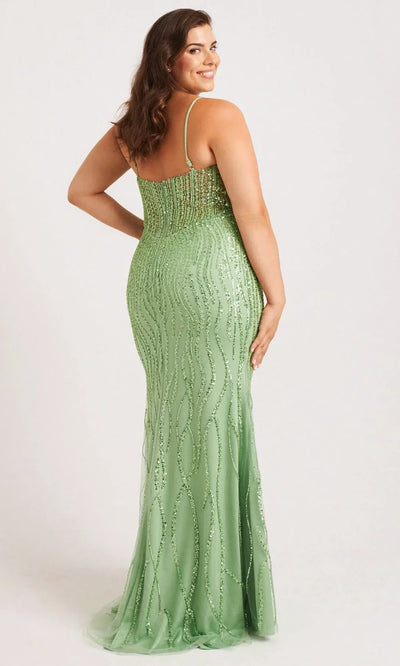 Faviana 9572 - Adjustable Strap Beaded Plus Size Dress Prom Dresses