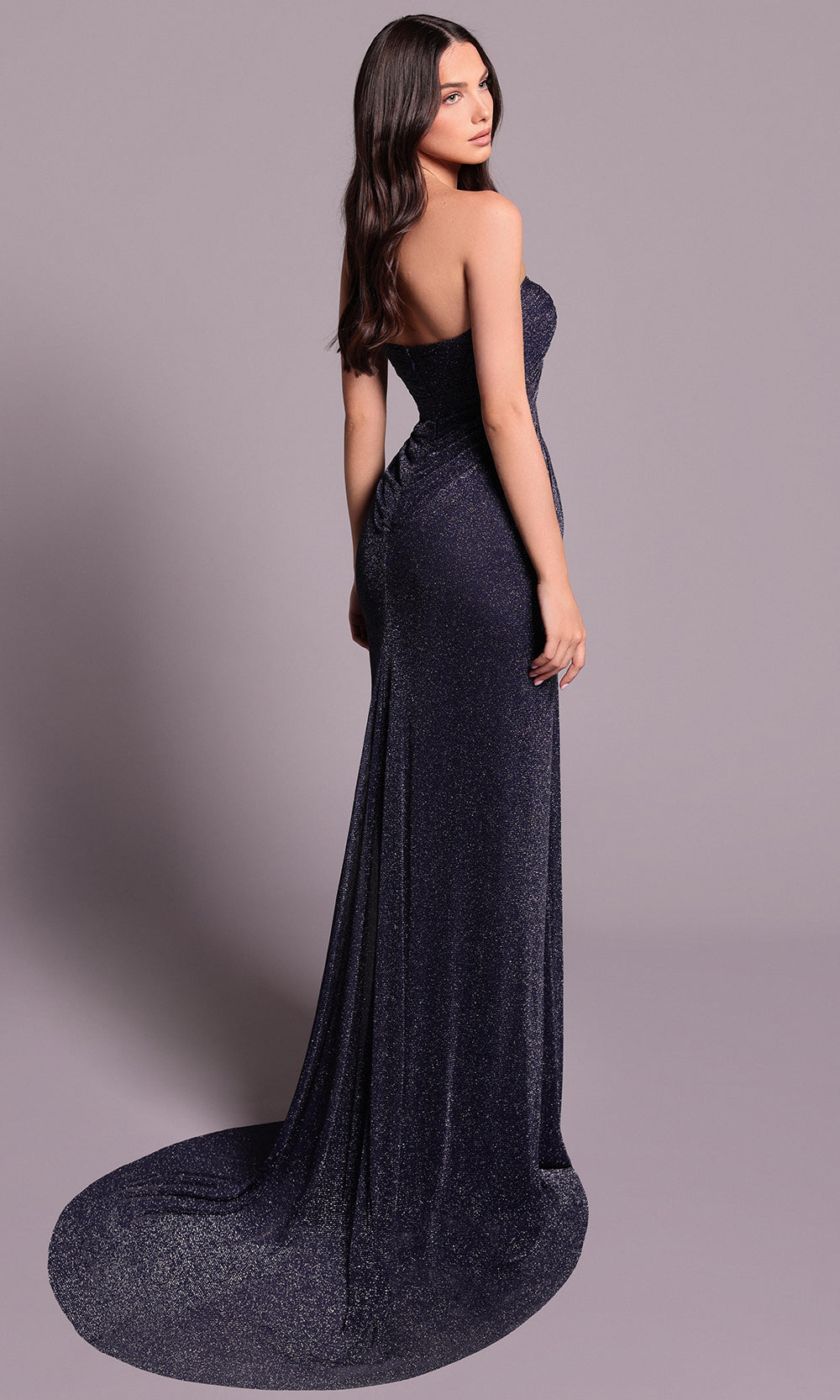 Tarik Ediz 99042 - Draped Semi-Sweetheart Evening Dress