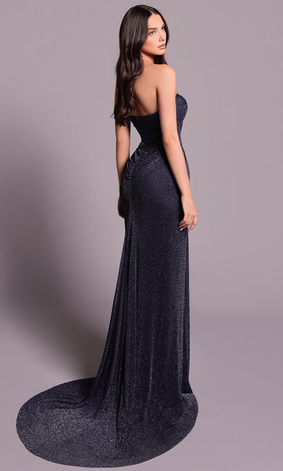 Tarik Ediz 99042 - Draped Semi-Sweetheart Evening Dress