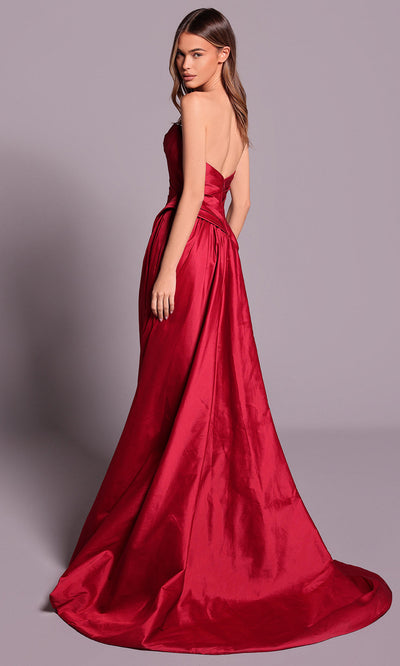 Tarik Ediz 99052 - Strapless Sheath Dress with Slit