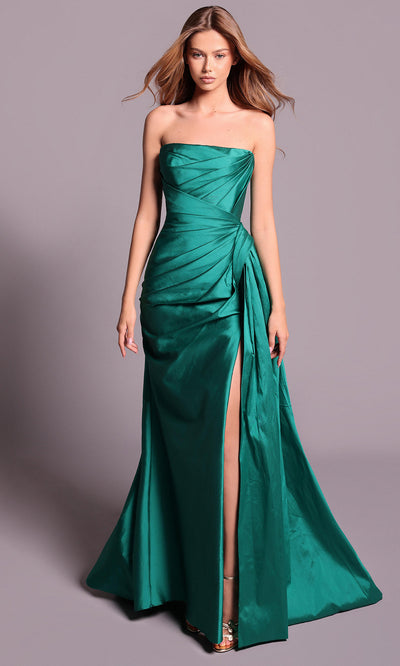 Tarik Ediz 99052 - Strapless Sheath Dress with Slit