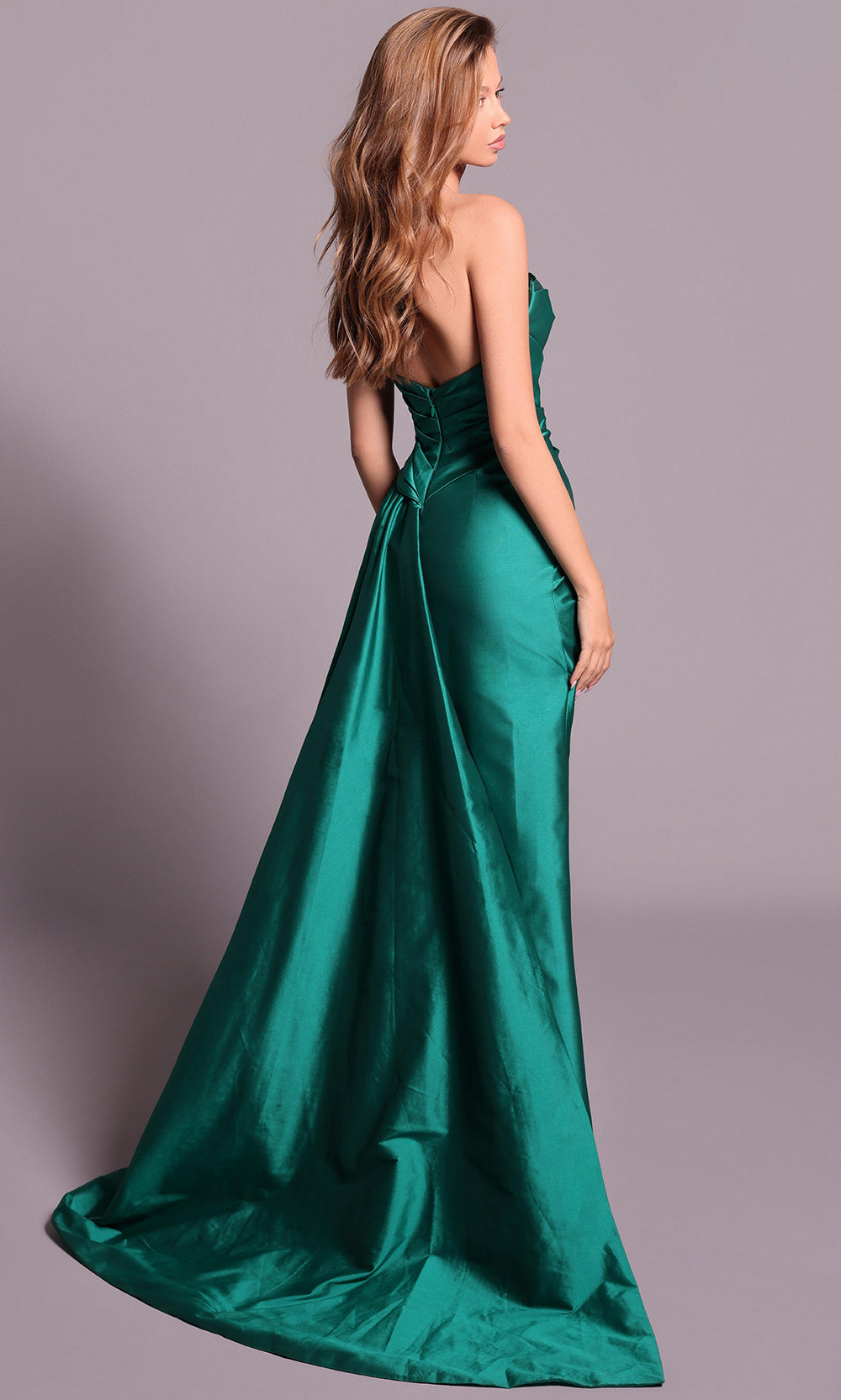 Tarik Ediz 99052 - Strapless Sheath Dress with Slit