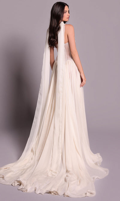 Tarik Ediz 99076 - A-line Skirt Beaded Illusion Corset Dress