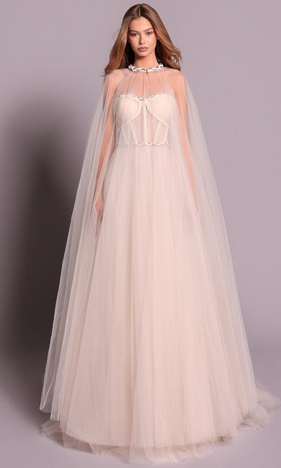 Tarik Ediz 99090 - Ethereal Strapless A-line Dress