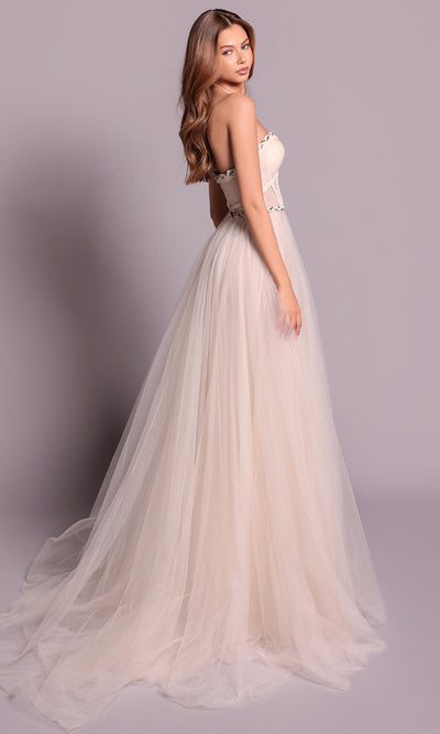 Tarik Ediz 99090 - Ethereal Strapless A-line Dress