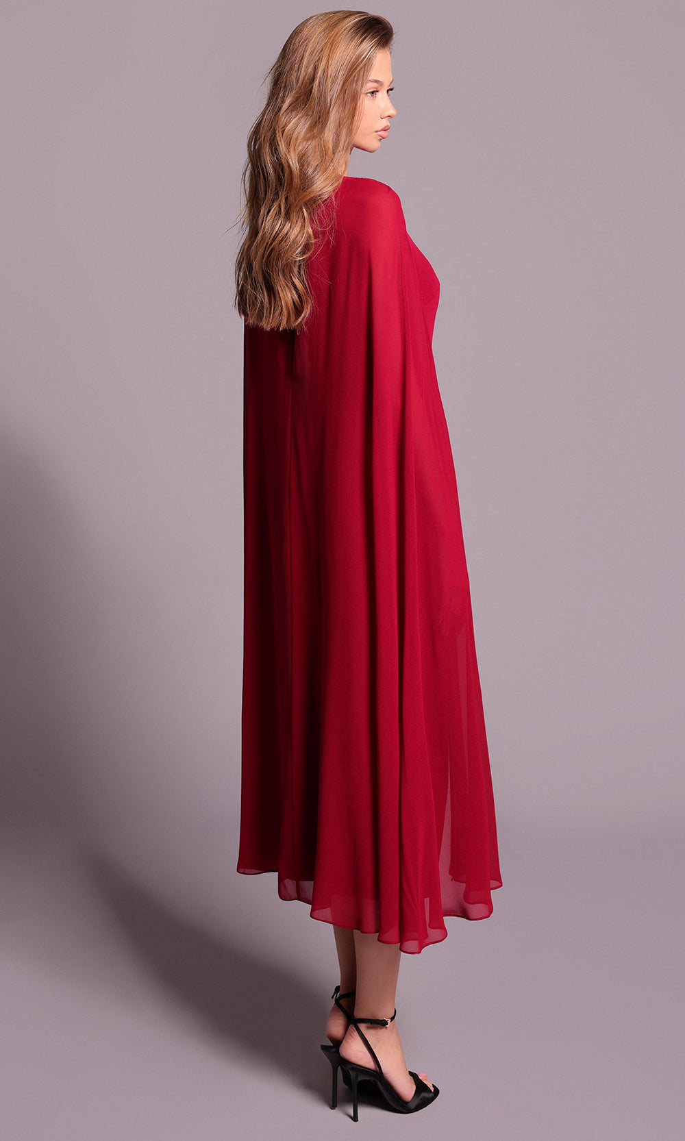 Tarik Ediz 99115 - Petal Applique Sheath Tea-Length Dress