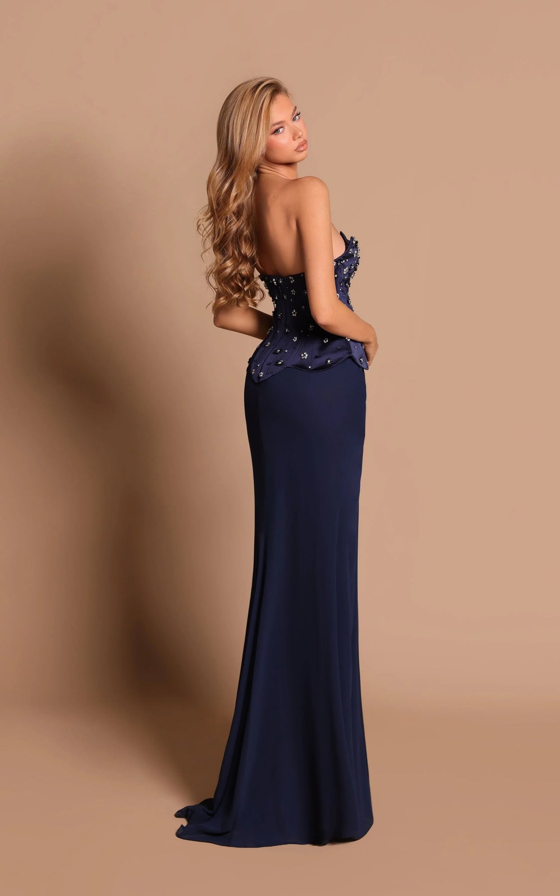 Tarik Ediz 99212 - Sweetheart Beaded Corset Evening Gown