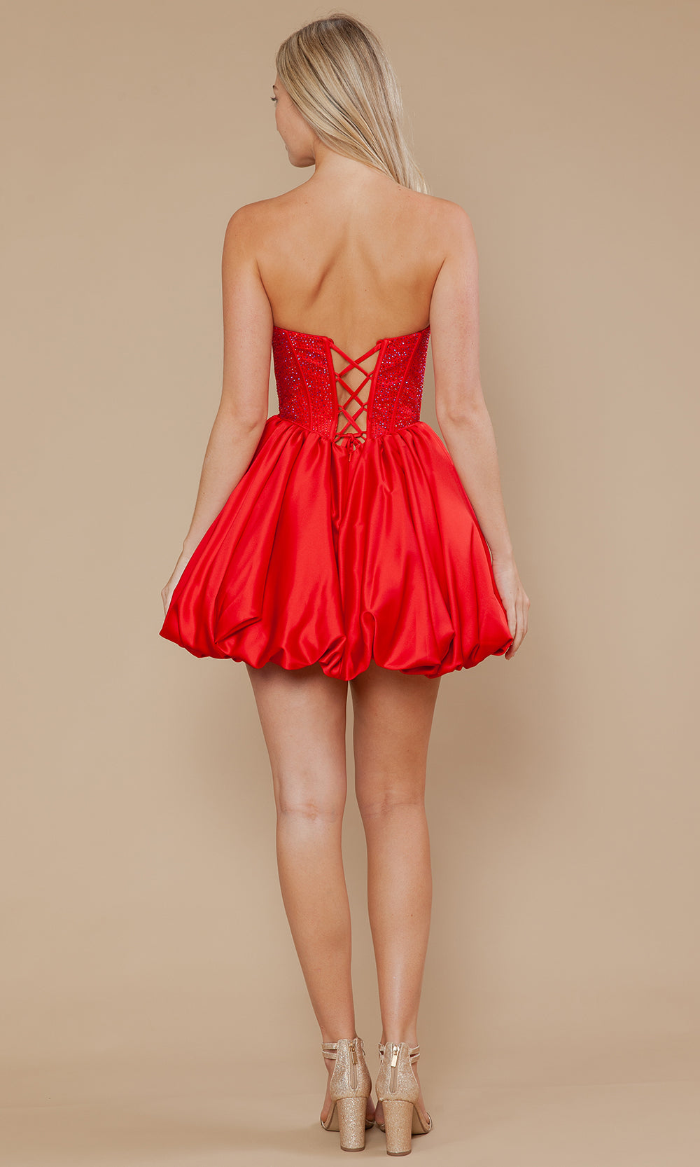 Poly USA 9948 - Embellished Corset Strapless Party Dress Cocktail Dresses