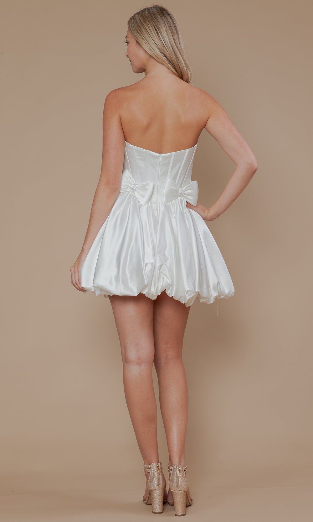 Poly USA 9950 - Bubble Hem Corset A-Line Dress Cocktail Dresses