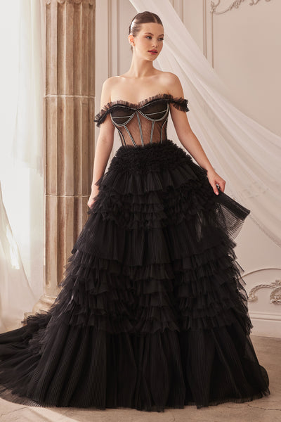 Andrea and Leo A1150 - Ruffled Gown