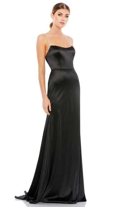 Ieena Duggal A12428 - Scoop Neck Trumpet Evening Gown Special Occasion Dresses 0 /Black