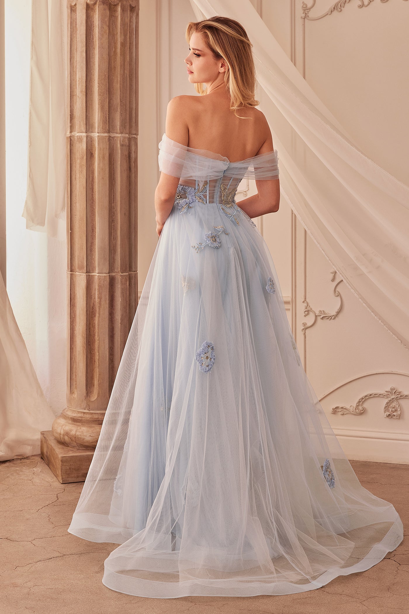 Andrea And Leo A1246 - Sweetheart Appliqued Evening Dress