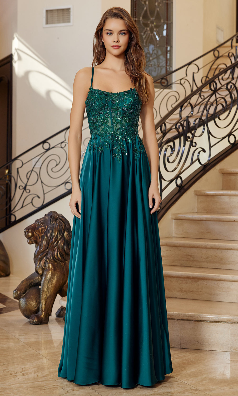 Nox Anabel A1725 - Corset Back Formal Gown Prom Dresses