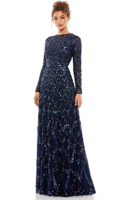 Mac Duggal A5496 - High Neck A-line Evening Gown Evening Dresses
