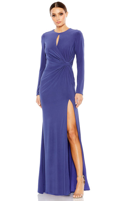 Ieena Duggal A55708 - Jewel Neck Knotted Waist Evening Gown Mother of the Bride Dresses