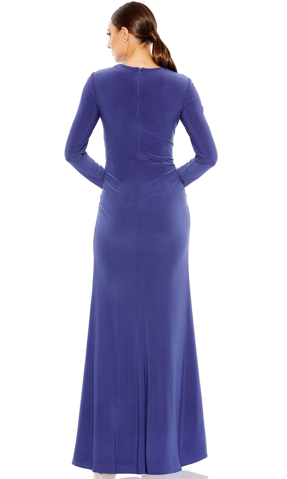 Ieena Duggal A55708 - Jewel Neck Knotted Waist Evening Gown Mother of the Bride Dresses