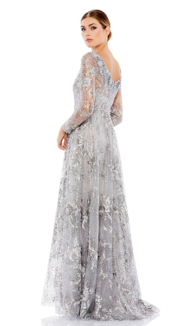 Mac Duggal A67498 - Long Sleeve Sequin Lace Evening Gown Mother of the Bride Dresses