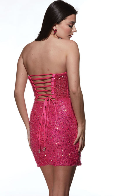 Alyce Paris 4825 - Illusion Sweetheart Cocktail Dress Homecoming Dresses